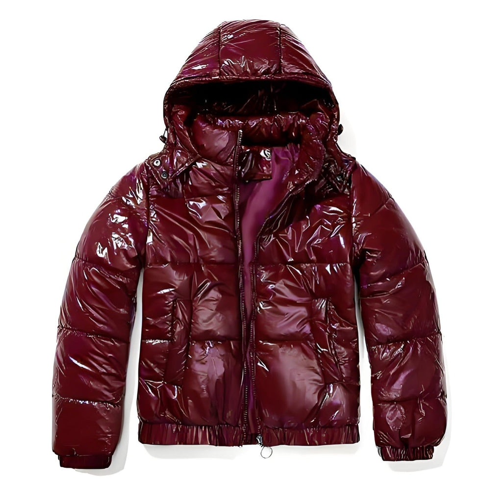Madeline Burgundy Puffer Jacket